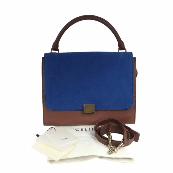 Authentic Celine Tri-coloured trapeze bag - Picture 3 of 16